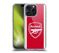 Head Case Designs Officially Licensed Arsenal FC Home 2023/24 Crest Kit Soft Gel Case Compatible With Apple iPhone 15 Pro Max