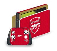 Head Case Designs Officially Licensed Arsenal FC Home 2023/24 Crest Kit Vinyl Sticker Gaming Skin Decal Cover Compatible With Nintendo Switch OLED Bundle
