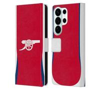 Head Case Designs Officially Licensed Arsenal FC Home 2024/25 Kit Leather Wallet Case Compatible With Samsung Galaxy S26 Ultra