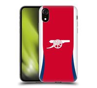 Head Case Designs Officially Licensed Arsenal FC Home 2024/25 Kit Soft Gel Case [Military Grade Protection] Compatible With Apple iPhone XR