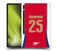 Head Case Designs Officially Licensed Arsenal FC Home 2025 Women's Champions Gel Case [Military Grade Protection] Compatible With Samsung Galaxy Tab S8 Plus