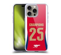 Head Case Designs Officially Licensed Arsenal FC Home 2025 Women's Champions Gel Case [Military Grade Protection] Compatible With Apple iPhone 16 Pro Max