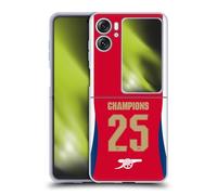 Head Case Designs Officially Licensed Arsenal FC Home 2025 Women's Champions Gel Case [Military Grade Protection] Compatible With Oppo Find N2 Flip