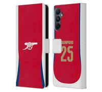 Head Case Designs Officially Licensed Arsenal FC Home 2025 Women's Champions Leather Wallet Case Compatible With Samsung Galaxy A05s
