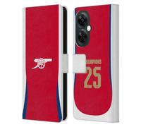 Head Case Designs Officially Licensed Arsenal FC Home 2025 Women's Champions Leather Wallet Case Compatible With OnePlus Nord N30