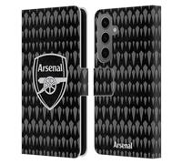 Head Case Designs Officially Licensed Arsenal FC Home Goalkeeper 2023/24 Crest Kit Leather Wallet Case Compatible With Samsung Galaxy S25
