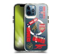 Head Case Designs Officially Licensed Arsenal FC Icons Logo Icon Shockproof Bumper Case [Military Grade Protection] Compatible with Apple iPhone 12 Pro Max and Compatible with MagSafe