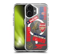 Head Case Designs Officially Licensed Arsenal FC Icons Logo Icon Shockproof Bumper Case [Military Grade Protection] Compatible with Apple iPhone 17 and Compatible with MagSafe