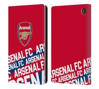 Head Case Designs Officially Licensed Arsenal FC Impact Crest and Gunners Logo Leather Wallet Case Compatible With Amazon Fire 7 2022