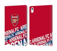 Head Case Designs Officially Licensed Arsenal FC Impact Crest and Gunners Logo Leather Wallet Case Compatible With Apple iPad Air 11 2020/2022/2024/2025