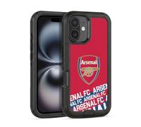 Head Case Designs Officially Licensed Arsenal FC Impact Crest and Gunners Logo Ultra-Armoured Shockproof Case [Military Grade Protection] Compatible With Apple iPhone 16