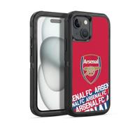 Head Case Designs Officially Licensed Arsenal FC Impact Crest and Gunners Logo Ultra-Armoured Shockproof Case [Military Grade Protection] Compatible With Apple iPhone 15
