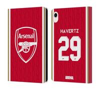 Head Case Designs Officially Licensed Arsenal FC Kai Havertz 2023/24 Players Home Kit Leather Wallet Case Compatible With Apple iPad mini (2021/2024)