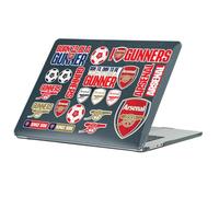 Head Case Designs Officially Licensed Arsenal FC Logos And Iconic Quotes Assorted Art Black Glitter Laptop Case compatible with MacBook Air 13.6" M2 A2681/M3 A3113/M4 A3240 2022/2024/2025