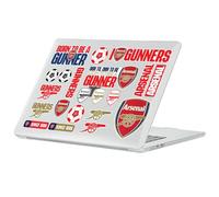 Head Case Designs Officially Licensed Arsenal FC Logos And Iconic Quotes Assorted Art Clear Glitter Laptop Case compatible with MacBook Air 13.6" M2 A2681/M3 A3113/M4 A3240 2022/2024/2025