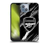 Head Case Designs Officially Licensed Arsenal FC Marble Crest Patterns Hard Back Case Compatible With Apple iPhone 14