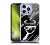 Head Case Designs Officially Licensed Arsenal FC Marble Crest Patterns Soft Gel Case Compatible With Apple iPhone 13 Pro