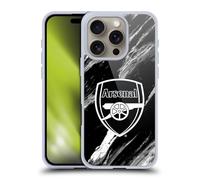Head Case Designs Officially Licensed Arsenal FC Marble Crest Patterns Soft Gel Case Compatible With Apple iPhone 16 Pro