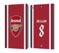 Head Case Designs Officially Licensed Arsenal FC Martin Ødegaard 2021/22 Players Home Kit Leather Wallet Case Compatible With Apple iPad 10.2 2019/2020/2021