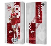 Head Case Designs Officially Licensed Arsenal FC Martin Ødegaard 2022/23 First Team Leather Wallet Case Compatible With Amazon Fire Max 11 2023