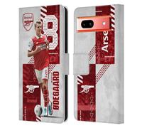 Head Case Designs Officially Licensed Arsenal FC Martin Ødegaard 2022/23 First Team Leather Wallet Case Compatible With Google Pixel 7a