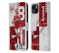 Head Case Designs Officially Licensed Arsenal FC Martin Ødegaard 2022/23 First Team Leather Wallet Case Compatible With Apple iPhone 15 Plus