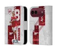 Head Case Designs Officially Licensed Arsenal FC Martin Ødegaard 2022/23 First Team Leather Wallet Case Compatible With Apple iPhone Duo
