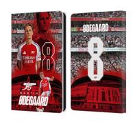 Head Case Designs Officially Licensed Arsenal FC Martin Ødegaard 2024/25 First Team Leather Wallet Case Compatible With Amazon Kindle Paperwhite 6