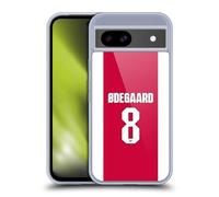Head Case Designs Officially Licensed Arsenal FC Martin Ødegaard 2025/26 Players Home Kit 1st Group Gel Case [Military Grade Protection] Compatible with Google Pixel 8a and Compatible with MagSafe