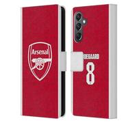 Head Case Designs Officially Licensed Arsenal FC Martin Ødegaard 2025/26 Players Home Kit Leather Wallet Case Compatible With Samsung Galaxy A25 5G