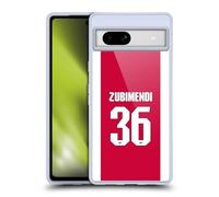 Head Case Designs Officially Licensed Arsenal FC Martín Zubimendi 2025/26 Players Home Kit 1st Group Gel Case [Military Grade Protection] Compatible With Google Pixel 7a