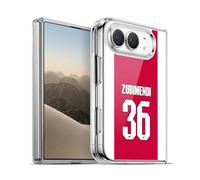 Head Case Designs Officially Licensed Arsenal FC Martín Zubimendi 2025/26 Players Home Kit 1st Group Gel Case [Military Grade Protection] Compatible with Apple iPhone Duo and Compatible with MagSafe