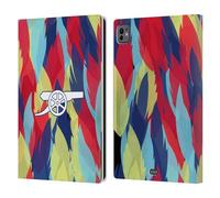 Head Case Designs Officially Licensed Arsenal FC Multicolour Training Patterns Leather Wallet Case Compatible With Apple iPad Pro 11 M4/M5 2024/2025