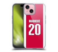 Head Case Designs Officially Licensed Arsenal FC Noni Madueke 2025/26 Players Home Kit 1st Group Gel Case [Military Grade Protection] Compatible With Apple iPhone 15