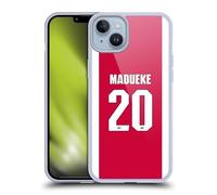 Head Case Designs Officially Licensed Arsenal FC Noni Madueke 2025/26 Players Home Kit 1st Group Gel Case [Military Grade Protection] Compatible With Apple iPhone 14 Plus