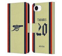 Head Case Designs Officially Licensed Arsenal FC Nuno Tavares 2021/22 Players Away Kit Leather Wallet Case Compatible With Apple iPhone 16e