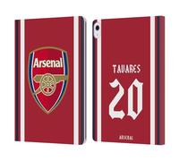 Head Case Designs Officially Licensed Arsenal FC Nuno Tavares 2021/22 Players Home Kit Leather Wallet Case Compatible With Apple iPad Air 13 2024/2025