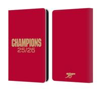 Head Case Designs Officially Licensed Arsenal FC Red 2025-26 Champions Leather Wallet Case Compatible With Amazon Kindle 11th Gen 6in 2022