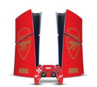 Head Case Designs Officially Licensed Arsenal FC Red and Gold Logos Vinyl Sticker Gaming Skin Decal Cover Compatible With Sony PlayStation 5 PS5 Slim Digital Edition Console & DualSense Controller