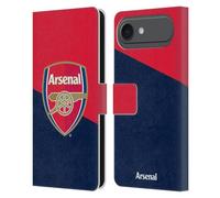 Head Case Designs Officially Licensed Arsenal FC Red & Blue Logo Crest 2 Leather Wallet Case Compatible With Apple iPhone 17 Air