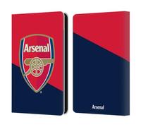 Head Case Designs Officially Licensed Arsenal FC Red & Blue Logo Crest 2 Leather Wallet Case Compatible With Amazon Kindle 11th Gen 6in 2022