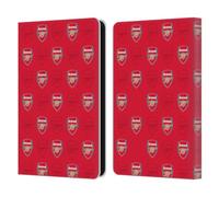Head Case Designs Officially Licensed Arsenal FC Red Crest Patterns Leather Wallet Case Compatible With Amazon Kindle 11th Gen (2024)