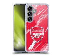 Head Case Designs Officially Licensed Arsenal FC Red Marble Crest Patterns Gel Case [Military Grade Protection] Compatible with Samsung Galaxy S25 and Compatible with MagSafe