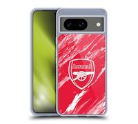 Head Case Designs Officially Licensed Arsenal FC Red Marble Crest Patterns Gel Case [Military Grade Protection] Compatible With Google Pixel 8