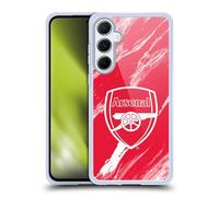 Head Case Designs Officially Licensed Arsenal FC Red Marble Crest Patterns Gel Case [Military Grade Protection] Compatible With Samsung Galaxy A55 5G