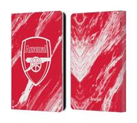 Head Case Designs Officially Licensed Arsenal FC Red Marble Crest Patterns Leather Wallet Case Compatible With Amazon Kindle Paperwhite 6
