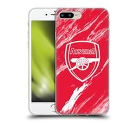 Head Case Designs Officially Licensed Arsenal FC Red Marble Crest Patterns Soft Gel Case [Military Grade Protection] Compatible With Apple iPhone 7 Plus/iPhone 8 Plus