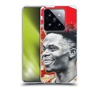 Head Case Designs Officially Licensed Arsenal FC Saka Mural Graffiti Art Gel Case [Military Grade Protection] Compatible With Xiaomi 14 Pro
