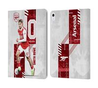 Head Case Designs Officially Licensed Arsenal FC Smith Rowe 2022/23 First Team Leather Wallet Case Compatible With Apple iPad Air 13 2024/2025