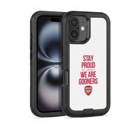 Head Case Designs Officially Licensed Arsenal FC Stay Proud Gunners Ultra-Armoured Shockproof Case [Military Grade Protection] Compatible With Apple iPhone 16